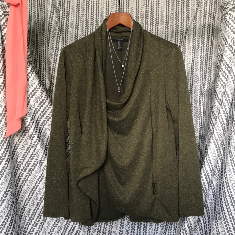 Dark green heathered Cardigan